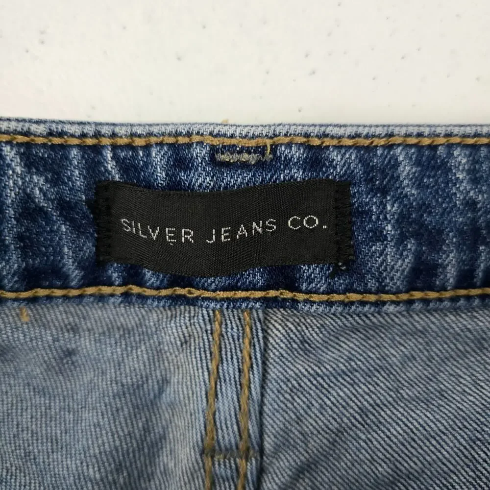 Silver Jeans boyfriend shorts womens denim 24 blue L4.5‎ 5217